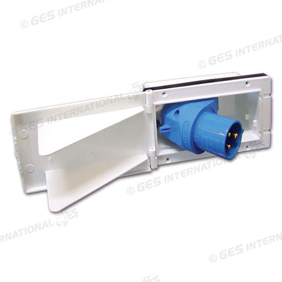 PRE222V - Spina CEE basculante ad incasso parete