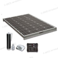 Kit pannello monocristallino • 120 W • regolatore e 2 batterie