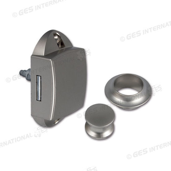 Kit Push-Lock • pulsante e rosetta • nichelato