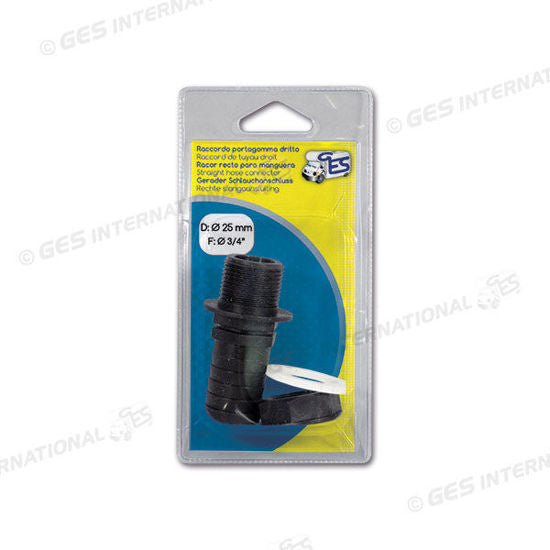 Kit raccordo dritto F 3/4" • D Ø 25 mm • blister
